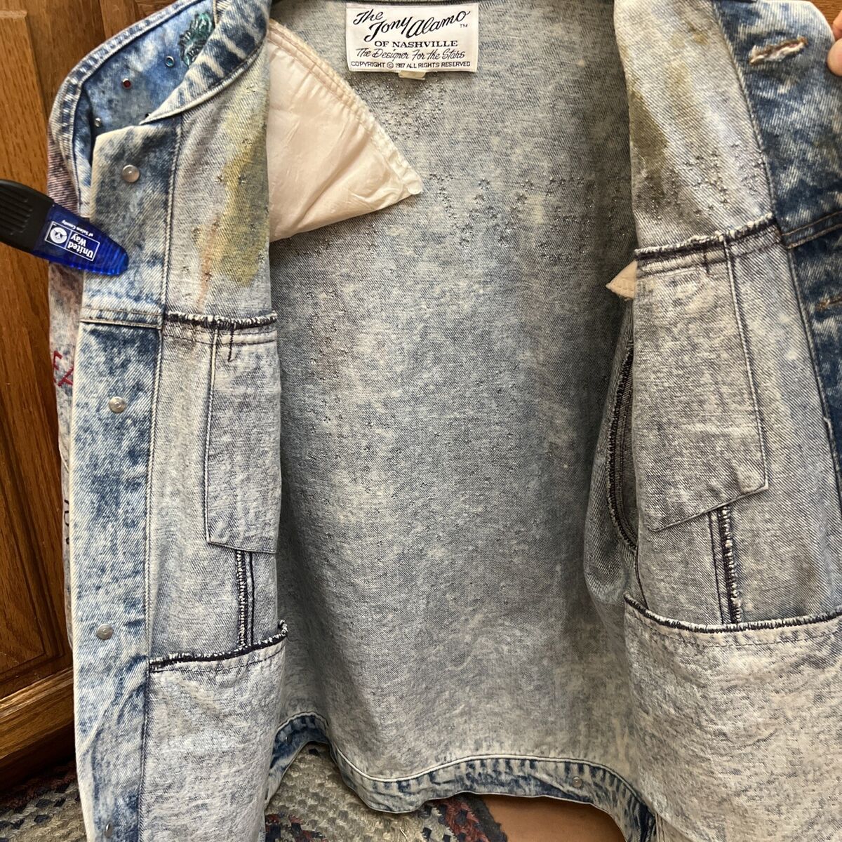 Denim Jacket Tony Alamo Nashville Med Ny New York rhinestone Denim Jacket Tony Alamo Nashville Med Ny New York rhinestone