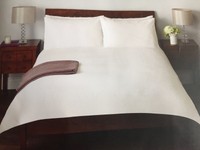 John Lewis Chain Stitch Super King Duvet Cover,100% Cotton, 300 T/c, In White John Lewis Chain Stitch Super King Duvet Cover,100% Cotton, 300 T/c, In White