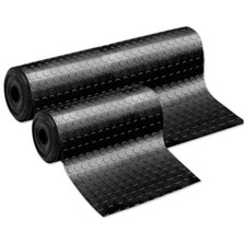 Tappeto Gomma Antiscivolo Nero Al Metro H100 H200 Copri Pavimento Bollato Pvc