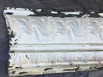 Buy 4 Feet Antique Tin Ceiling Boarder Cove Trim Old White Architectural 1197-20B