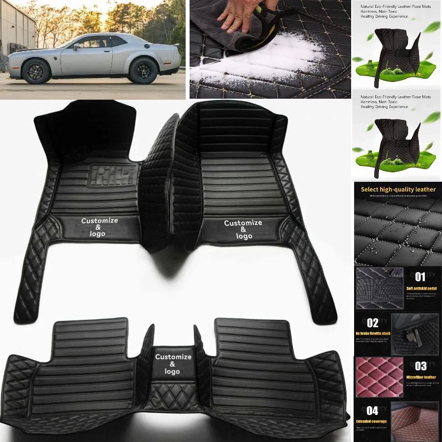 For Fiat 500 500X 500L Car Floor Mats Auto Carpets Waterproof Pads Custom Liners - Imagem 4 de 4
