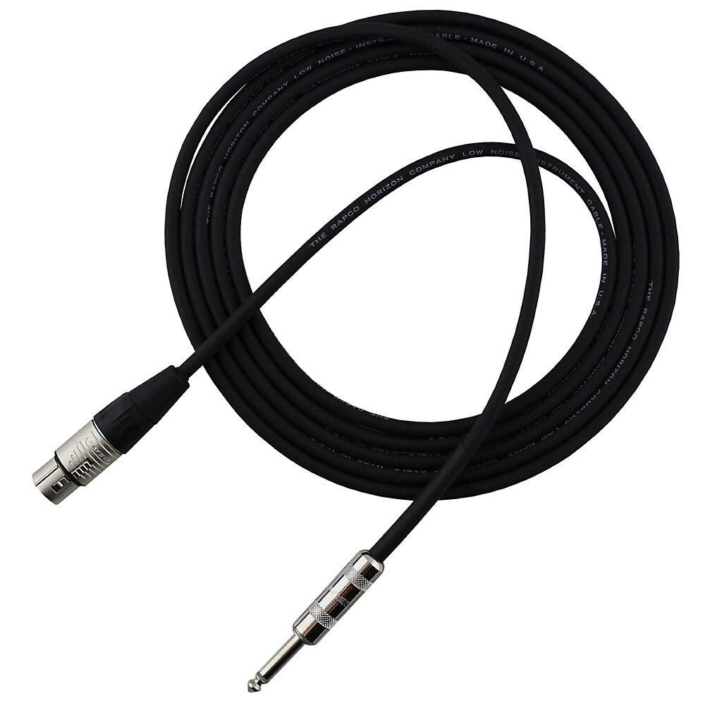 Соединительный кабель Rapco Horizon XLR(F)-1/4(М) длиной 10 футов.