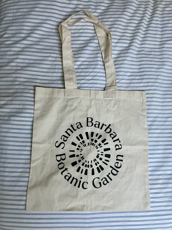 Tote bag Santa Barbara Botanic Garden Forest Green Logo New Without Tag 15x15”