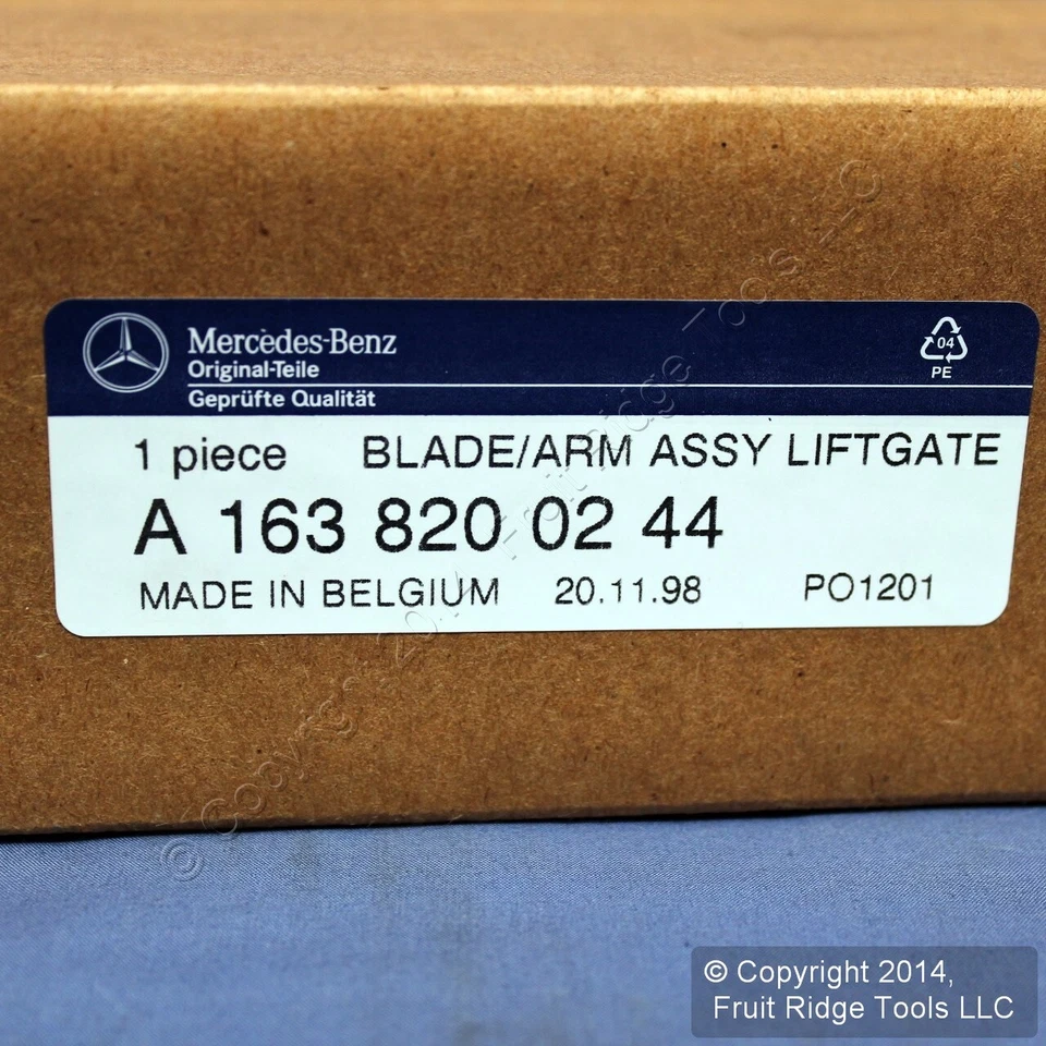 Brazo limpiaparabrisas trasero Mercedes-Benz OEM 16" con cuchilla para 98-05 ML500 ML430 ML350 ML320 Foto 4 de 4