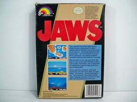 K21i50851 JAWS W/ BOX & INSTRUCTIONS CIB COMPLETE 1987 NES NINTENDO ORIGINAL LJN