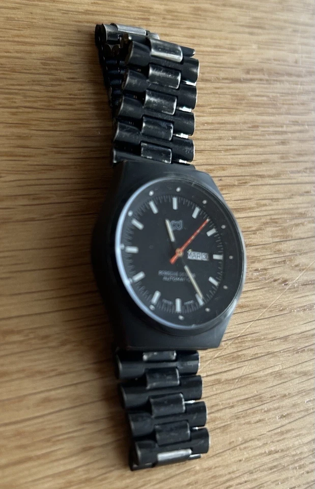 Porsche Design PD 70s 80s Retro Vintage Black Damen Uhr Swiss Automatic Watch - Bild 3 von 4