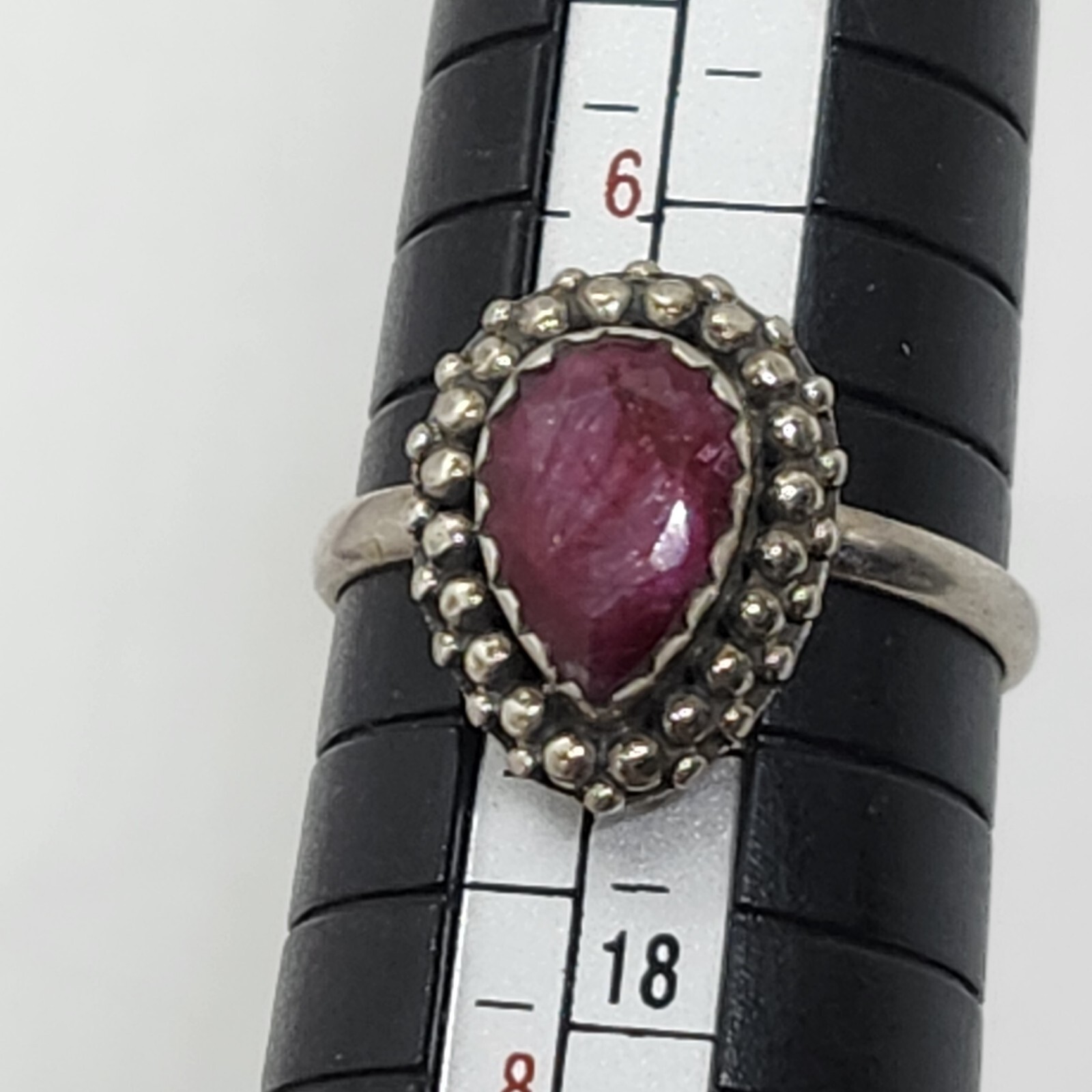 Ruby Sterling Silver 925 Ring  Size 7 - image 3