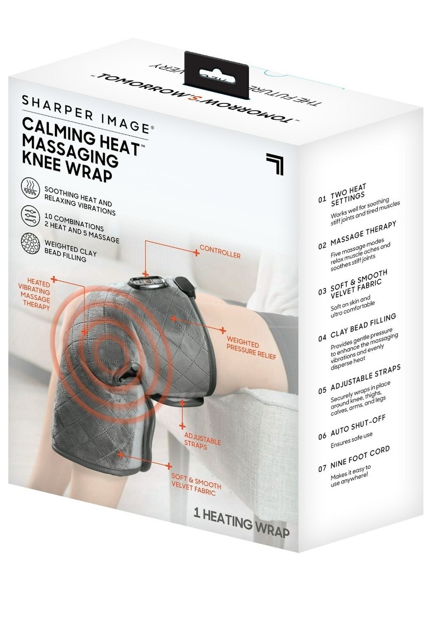 NEW!! Sharper Image Calming Heat Massaging Knee Wrap