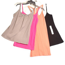 Lot of 4 Spaghetti Strap Adjustable Camisole Tops Size Medium Base layer