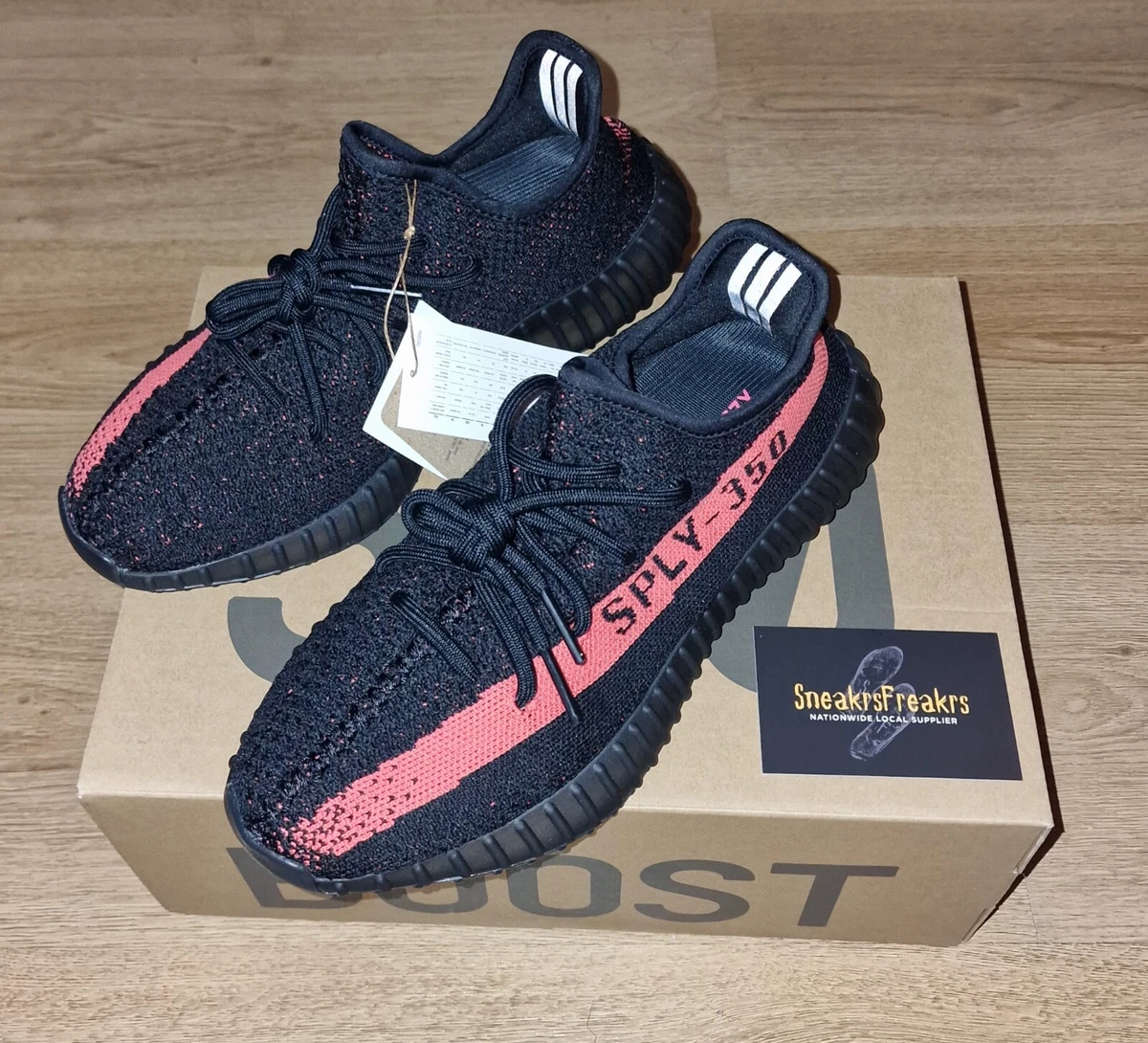 Adidas Yeezy Boost 350 V2 CORE BLACK RED UK 7.5 AVAILABLE FAST