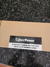 CyberPower CSB6012 Essential Surge Protector 1200J 125V 6 Outlet 12ft Cord Black