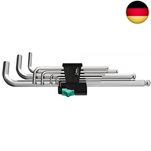 Wera 950 PKL/9 Sm N WinkelschlüSselsatz, Metrisch, Gestellverchromt, 9-Teilig,-image