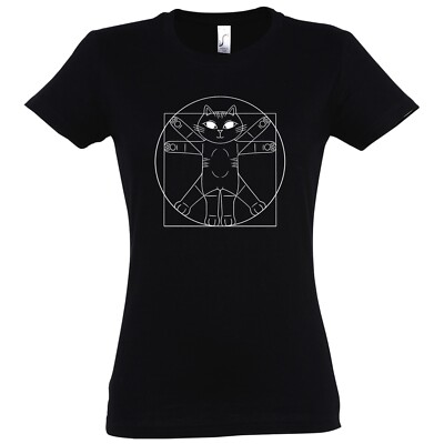 Youth Designz Da Vinci Katze Herren T-Shirt Cool Lustig Fun Spruch Leonardo