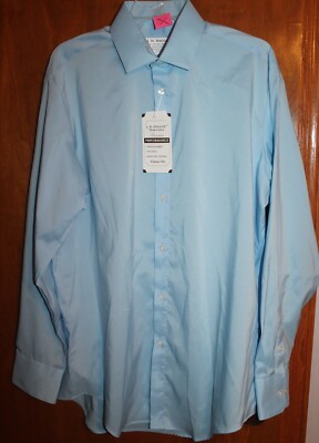 jm haggar performance dress shirt J.M. HAGGAR Men's 16-16.5 (34/35) PERFORMANCE DRESS SHIRT (light blue) NWT