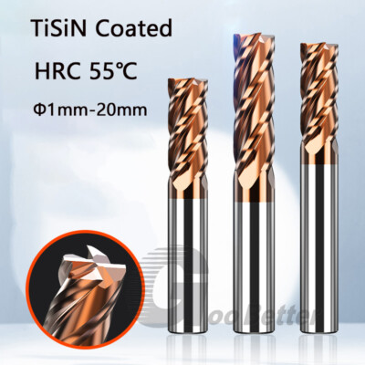 Four-edged Carbide CNC Router Bits 55 Degree End Milling Engraving Cutter Bits
