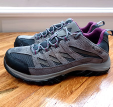 Columbia Crestwood Women's Size 6.5 Gray Waterproof Hiking Shoes Low Graphite