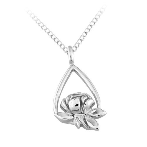 Memorial Tear Teardrop Rose Sterling 