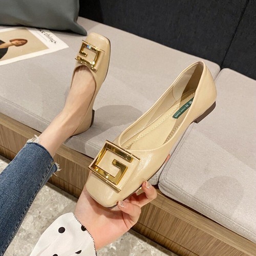 Mocasines Zapatos Bailarinas Mujer Slipon Beis Brillo Piel Sintético 2218 |