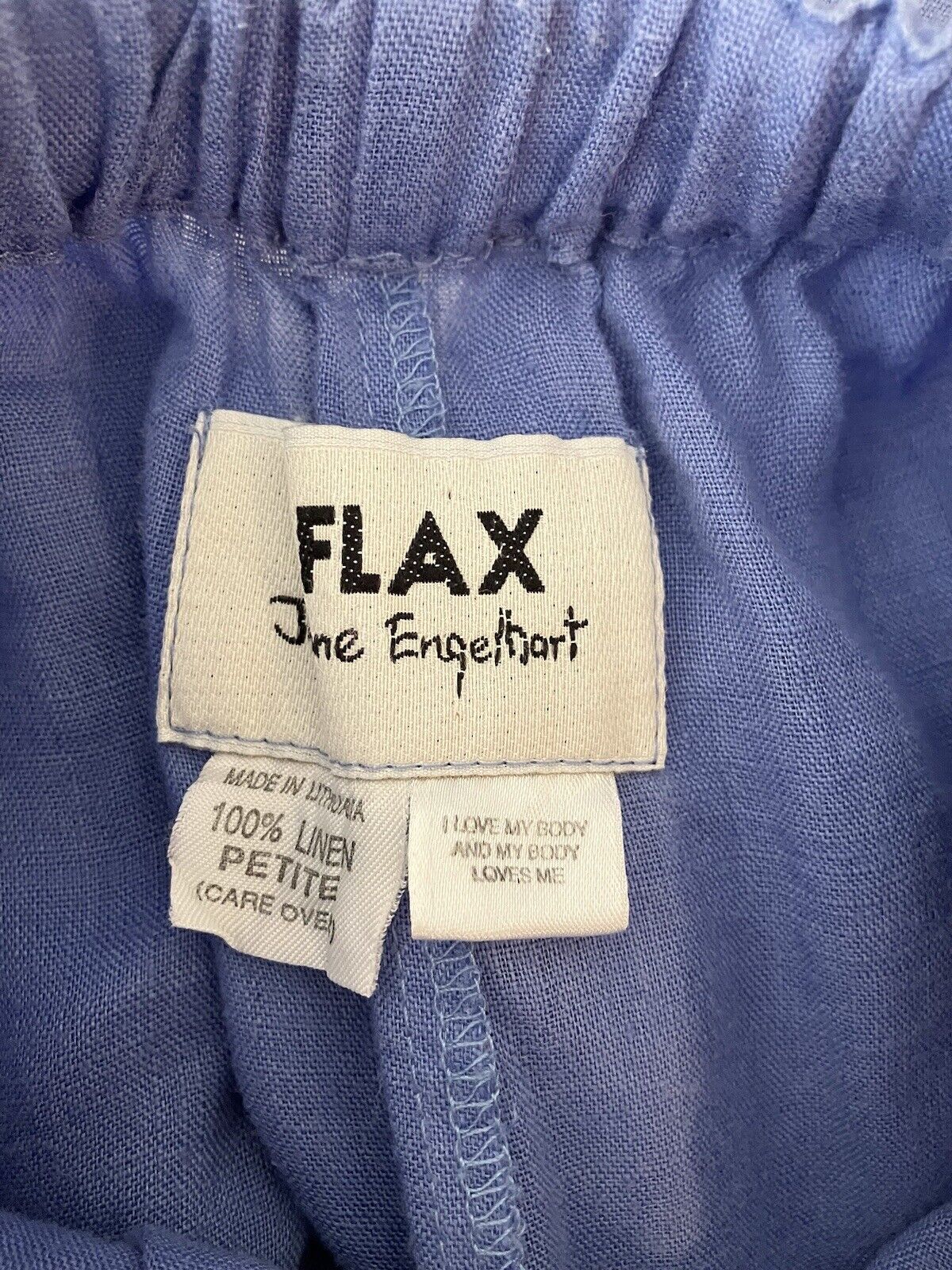 FLAX Jeanne Engelhart Blue Thin 100% Linen Vintag… - image 2