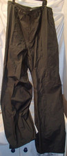 Vintage Columbia Black PVC/Nylon Waterproof Rain Pants Men's Sz XL Purple Lining