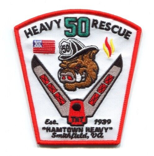 Smithfield Feuerwehr schwere Rettung 50 Patch Virginia VA - Bild 1 von 1