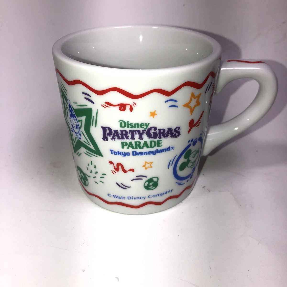 Tokyo Disneyland Disney Mickey Mouse Ceramic Cup Mug Party Gras