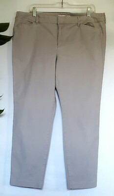 Old Navy Womens Pixie Gray Cropped Casual Pants Size 16R