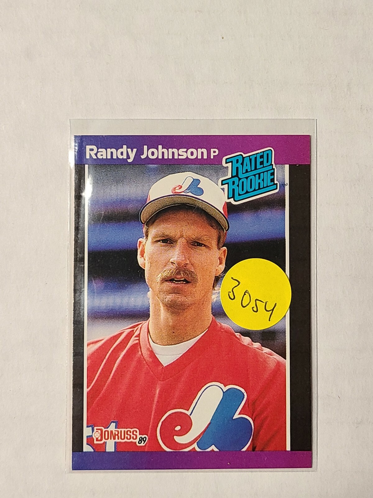 1989 DONRUSS  #42 RANDY JOHNSON MONTREAL EXPOS ROOKIE HALL OF FAMER