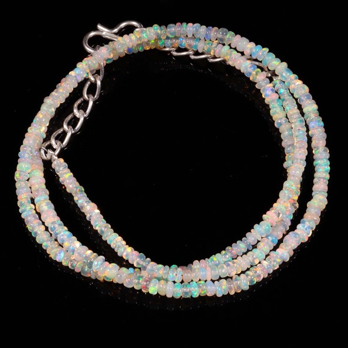 Natural Ethiopian Opal Necklace Opal Beads Multi Fire Opal Beads Necklace