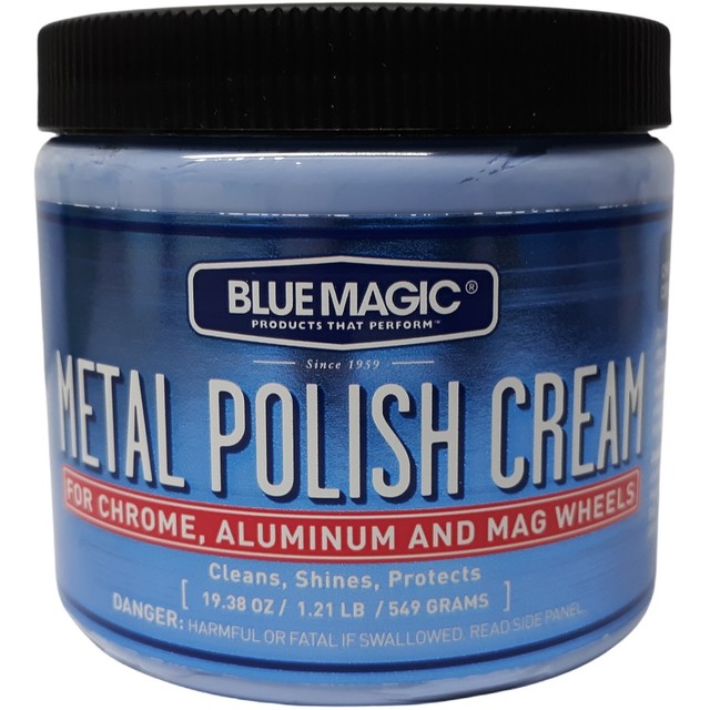 Blue Magic Metal Wheel Polish Cream Paste Chrome Aluminum Mag Non