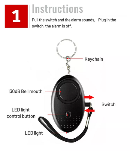 Lightweight Personal Alarm For Women, Men, Boys, Girls, Kids, Elderly - Picture 2 of 2