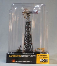 WOODLAND SCENICS OLD WINDMILL BUILT & READY HO SCALE gauge scenery farm WDS5042