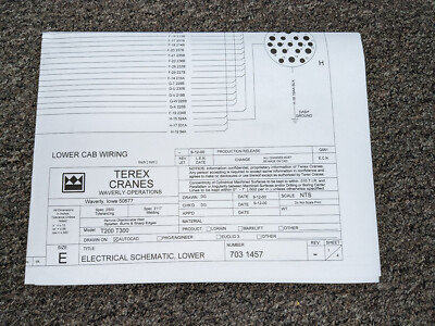 Terex T200 T300 T340 Crane Hydraulic & Electrical Wiring Diagram Schematic Set