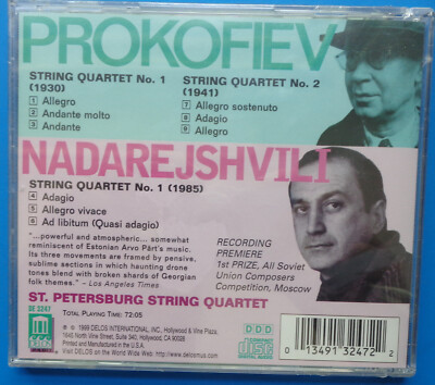 St. Petersburg String Quartet NADAREISHVILI/PROKOFIEV Quartets