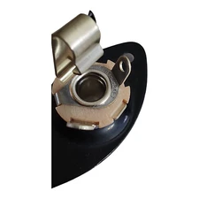 Black Indented Football Jack Plate with Switchcraft #11 Jack Black Hardware /