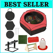 2025 Upgrade Chick Brooder Box with Dual Doors  Heating Plate, Fits 15 Chicks