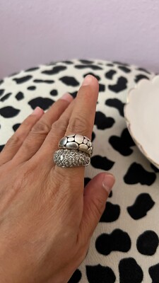 JOHN HARDYKali Arus Saphir Kiesel Cocktail Ring Größe 7