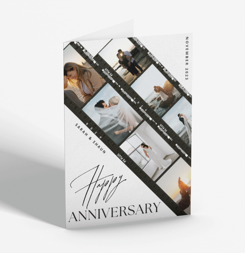 (A5) Anniversary Photo Card, Picture Card, Collage Image Card, Personalised