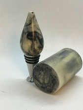 Resin Turning Blank, bottle stopper blank, Game Call Blank, Pewter Pearl, 1.5x6"