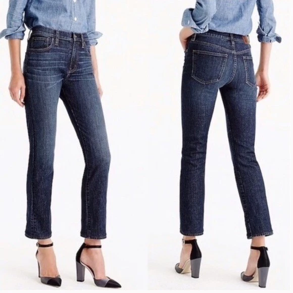 J. CREW High rise Vintage Crop Straight Leg Jeans 29