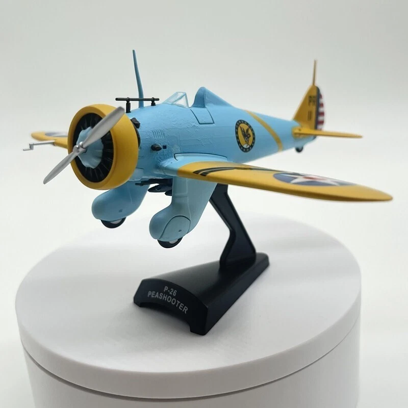 1:63 Boeing P-26 Peashooter Fighter Aircraft Model Diecast Military Collection - Image 3 of 4