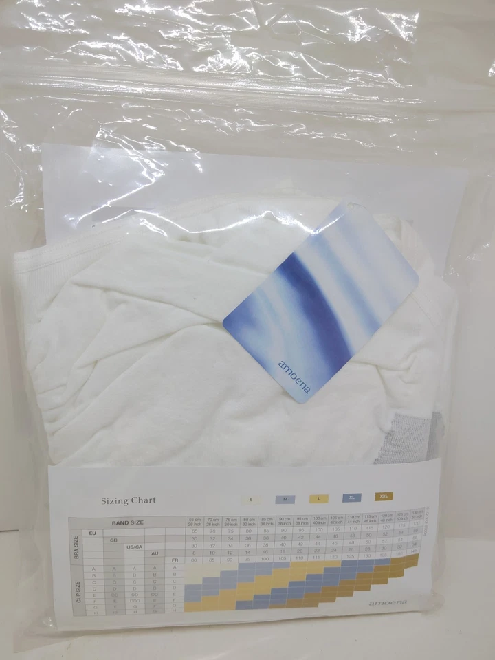 Amoena Mujer Theraport Cierre Frontal Alto Algodón Post Cirugía XX-Grande Blanco Foto 2 de 3