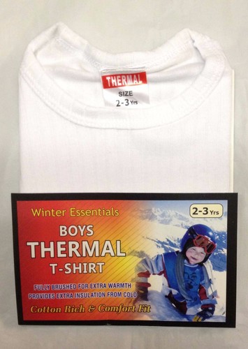 Kids Childrens Boys Thermal Short Sleeve T-Shirt Long Johns Bottoms 2-13 Years - Picture 7 of 11