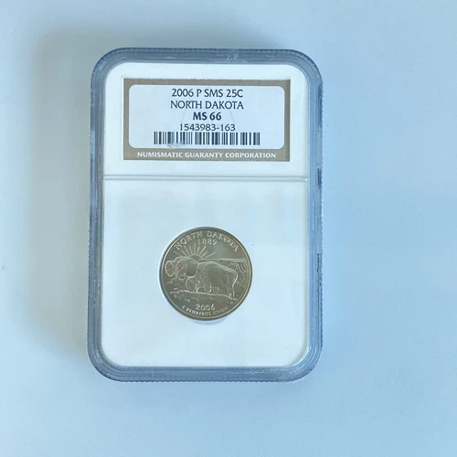 2006 P SMS 25C NORTH DAKOTA QUARTER NGC MS66 - GRADED