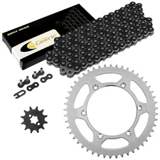 Black Drive Chain And Sprocket Kit for Kawasaki KX125 1992 1993 1994 1995