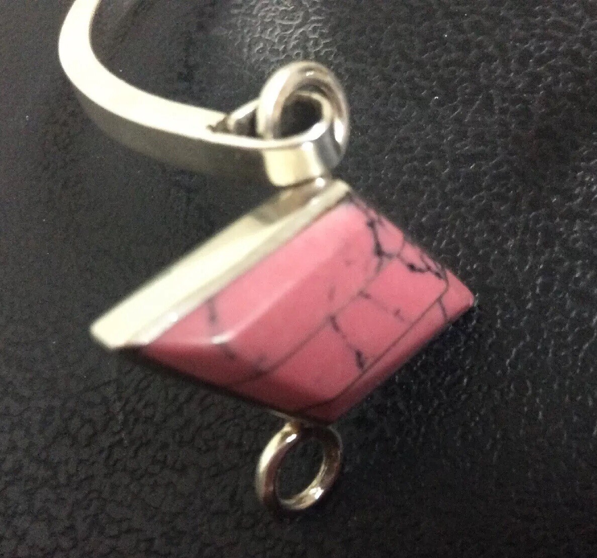 Sterling Silver Solid Hinged Bracelet w/Diamod Sh… - image 8