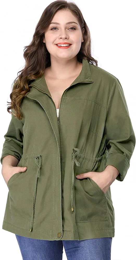 Women's plus size light jackets sales