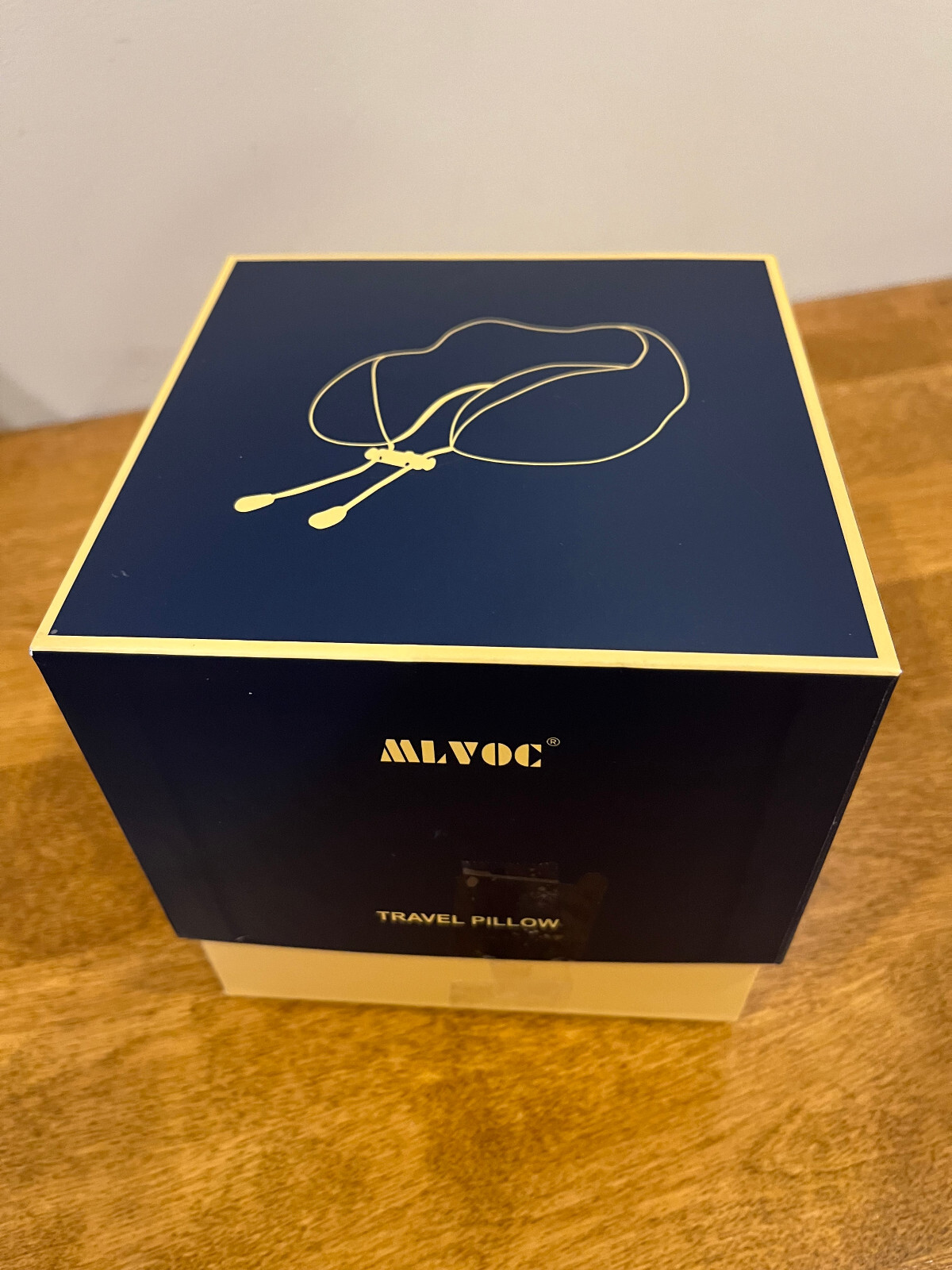 MLVOC Memory Foam Travel Neck Pillow in Blue for Comfortable Journeys-image