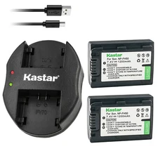 Kastar Battery + Charger for Sony NP-FH50 NP-FH40 ALPHA A230 A290 A330 A380 A390