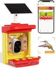 Bilantan HummerHi-Hummingbird Feeder with Camera, AI Identify 350+ Species